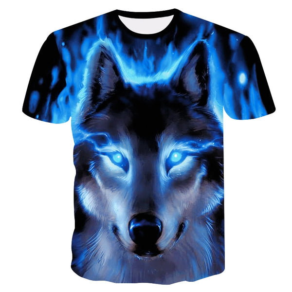 Wolf 3D Print Animal Cool Funny T-Shirt