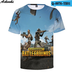 Hot Game PUBG 3D t shirt Men/women Aikooki Fashion Playerunknown's Battlegrounds Men's t shirt PUBG 3D Print Plus Size Clothe