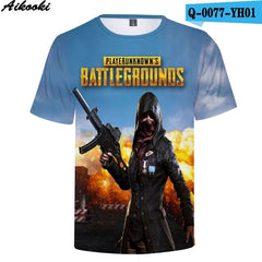 Hot Game PUBG 3D t shirt Men/women Aikooki Fashion Playerunknown's Battlegrounds Men's t shirt PUBG 3D Print Plus Size Clothe