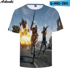Hot Game PUBG 3D t shirt Men/women Aikooki Fashion Playerunknown's Battlegrounds Men's t shirt PUBG 3D Print Plus Size Clothe