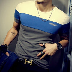 Casual Patchwork Short Sleeve