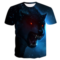 Wolf 3D Print Animal Cool Funny T-Shirt