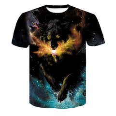 Wolf 3D Print Animal Cool Funny T-Shirt
