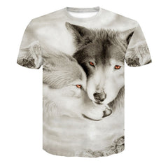 Wolf 3D Print Animal Cool Funny T-Shirt