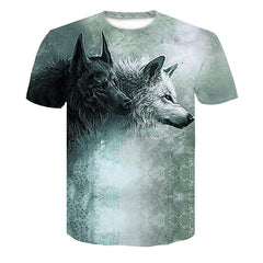 Wolf 3D Print Animal Cool Funny T-Shirt